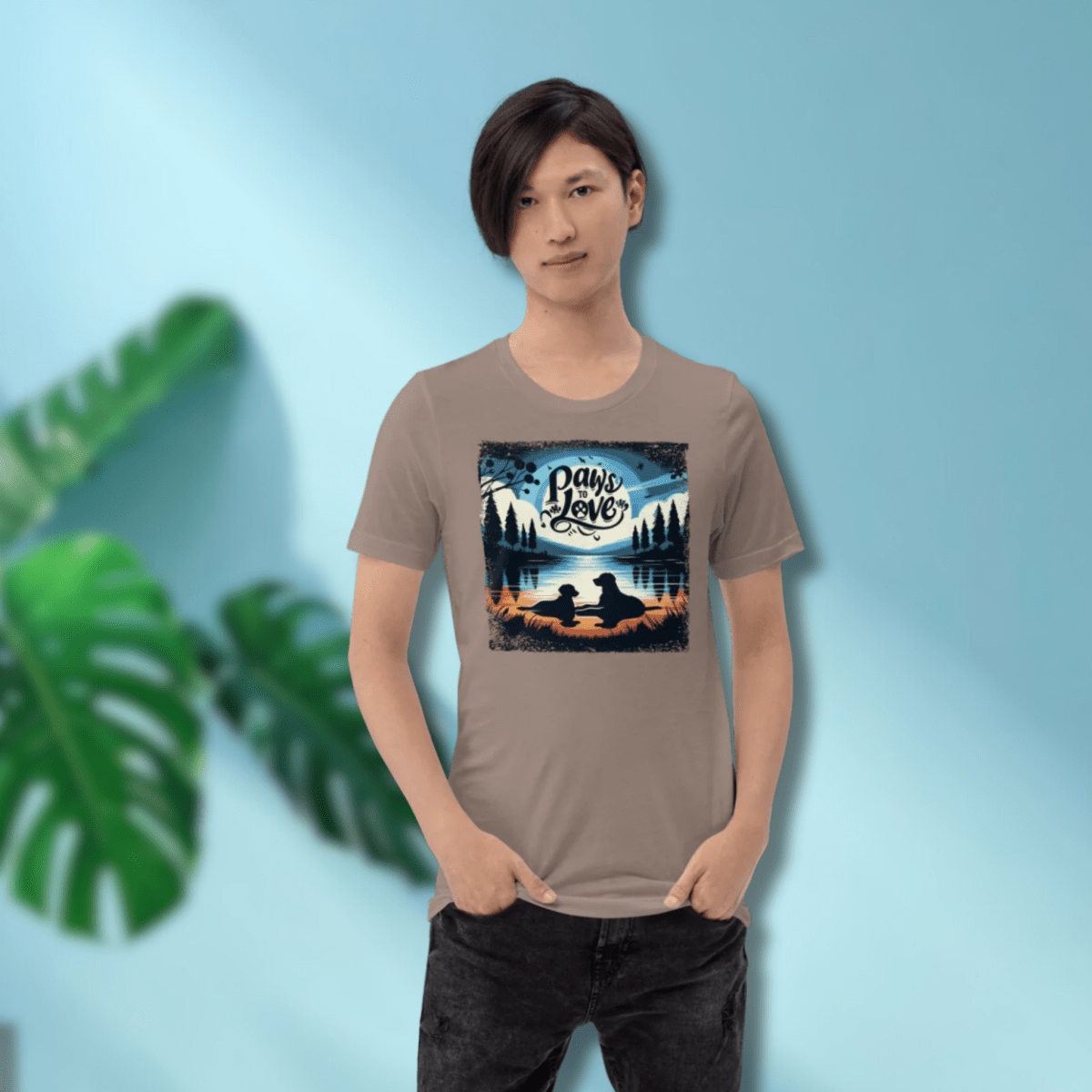 Forest Reflections - Everyday Tee | COLORS: Autumn, Heather Slate, Steel Blue, Pebble - Unisex Staple Tee - Speak Up 4 Paws