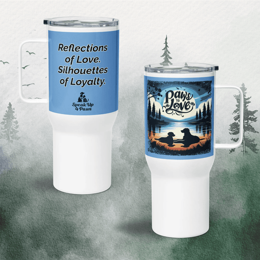 Forest Reflections - "Reflections of Love. Silhouettes of Loyalty." - TrailMate Tumbler (Color: Jordy Blue) - Travel Mug - Speak Up 4 Paws