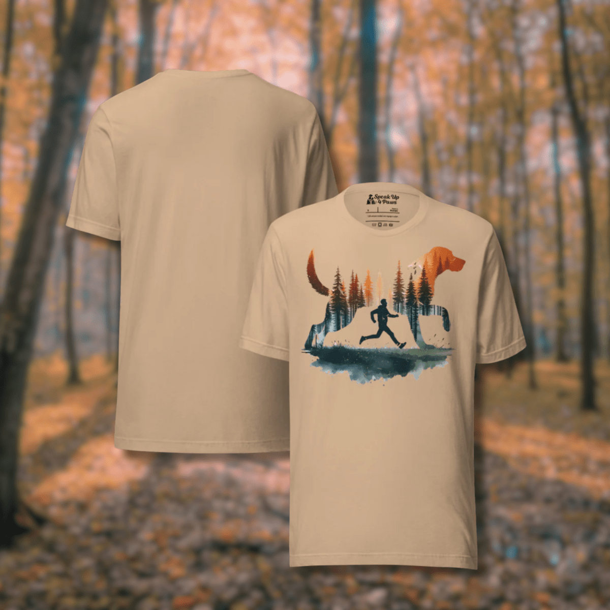 Forest Spirit - Everyday Tee | COLORS: Sage, Tan, Heather Prism Dusty Blue, Heather Dust - Unisex Staple Tee - Speak Up 4 Paws
