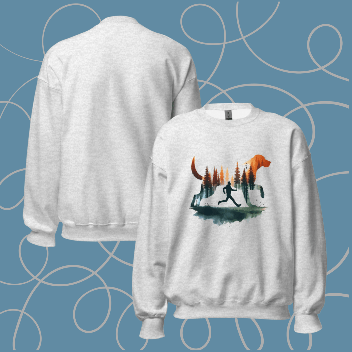 Forest Spirit - Oversized Sweatshirt | COLORS: Sport Grey, Ash - Preshrunk Sweatshirt - Speak Up 4 Paws