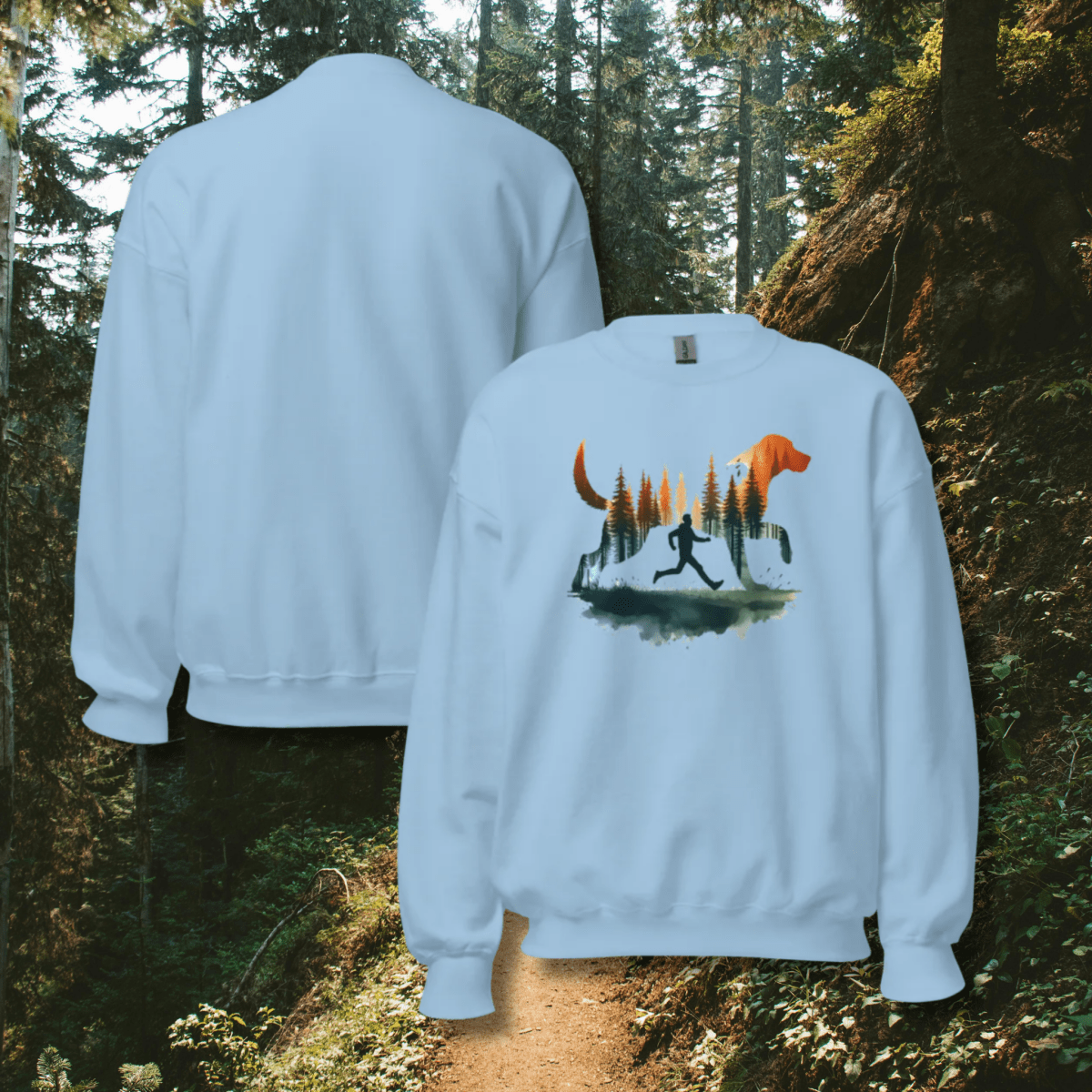 Forest Spirit - Sweatshirt | COLORS: LightBlue, Sport Grey, Sand, Ash - Preshrunk Sweatshirt - Speak Up 4 Paws