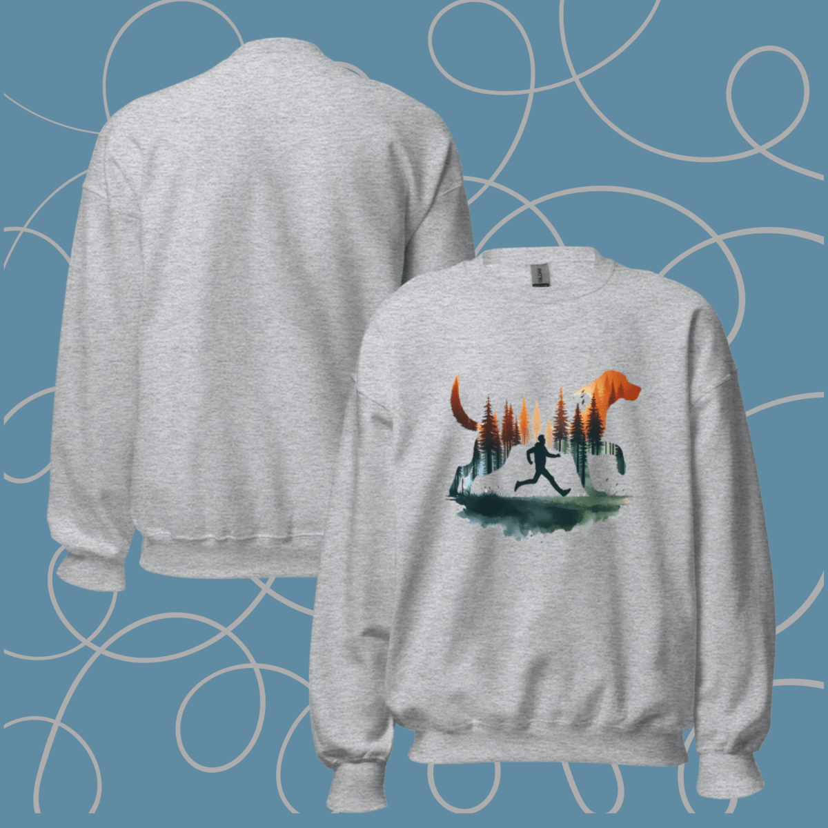 Forest Spirit - Oversized Sweatshirt | COLORS: Sport Grey, Ash - Preshrunk Sweatshirt - Speak Up 4 Paws