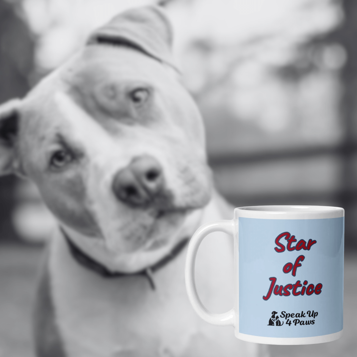 Star of Justice - "Star of Justice" - Signature Mug (Color: Pattens Blue) - Coffee Mug - Speak Up 4 Paws