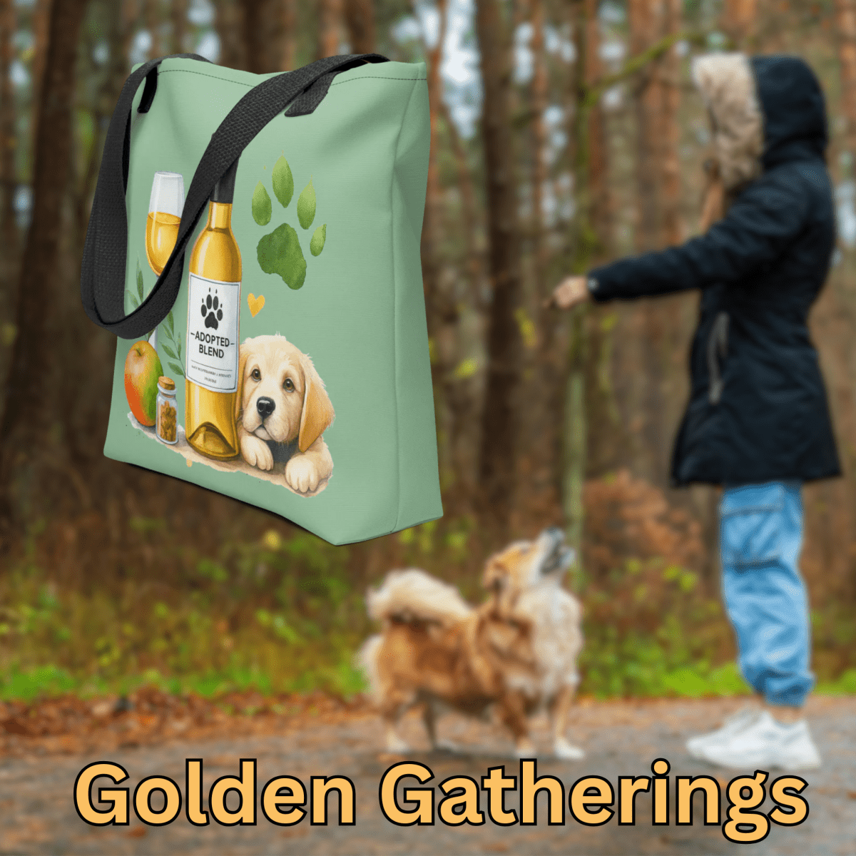 Golden Gatherings - Everyday Bag - AOP Tote Bag - Speak Up 4 Paws