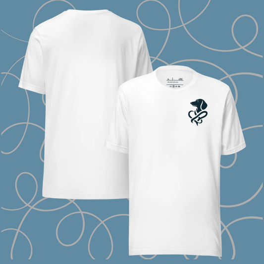 Heart of a Doxie - Everyday Plus Tee | COLORS: Whit, Red, Athletic Heather - Unisex Staple Tee - Speak Up 4 Paws