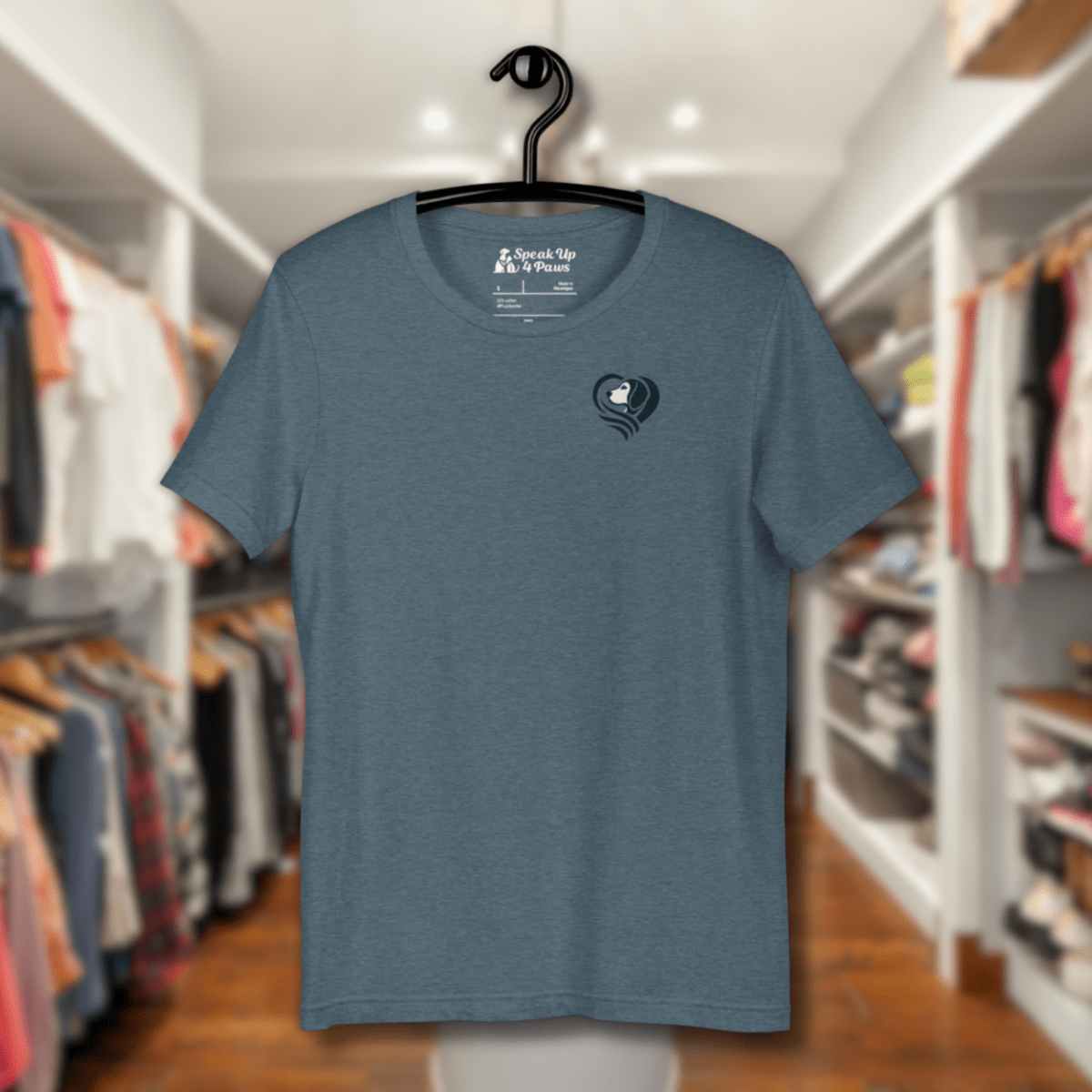 Heartfelt Beagle - Everyday Tee | COLORS: Pink, Heather Slate, Heather Deep Teal, Mauve - Unisex Staple Tee - Speak Up 4 Paws