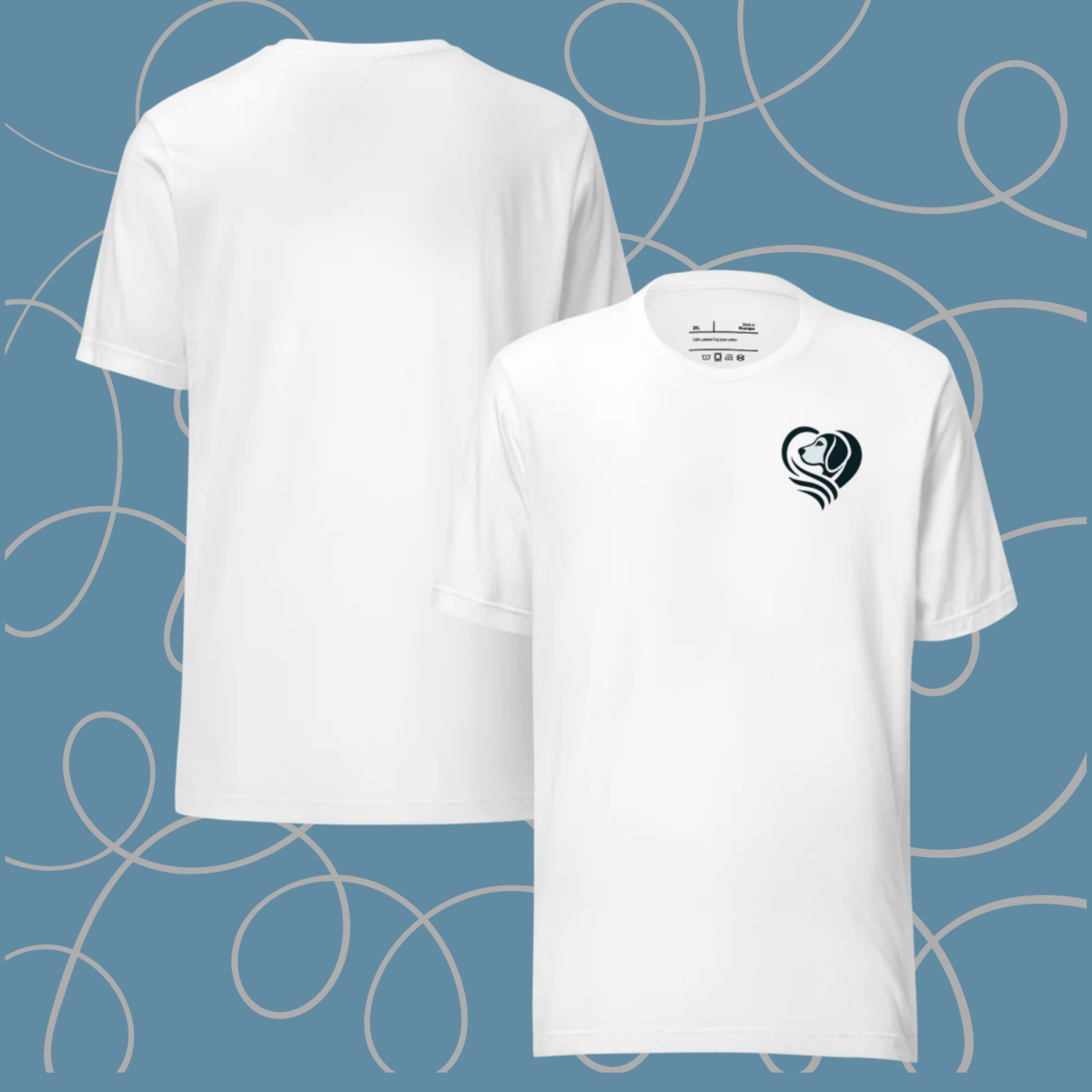 Heartfelt Beagle - Everyday Plus Tee | COLORS: Athletic Heather, Red, White - Unisex Staple Tee - Speak Up 4 Paws