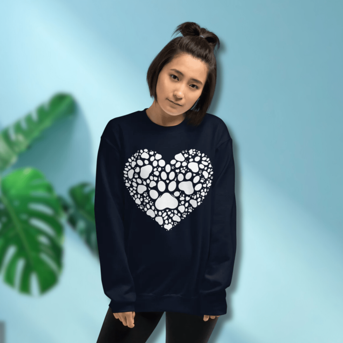 Heartfelt Paws - Sweatshirt | COLORS: Navy, Maroon, Forest Green, Royal - Preshrunk Sweatshirt - Speak Up 4 Paws