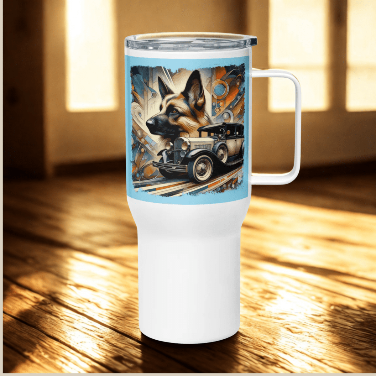 Canine Cruiser - "Best Co - pilots Don't Need a Map!" - TrailMate Tumbler (Color: Columbia Blue) - Travel Mug - Speak Up 4 Paws