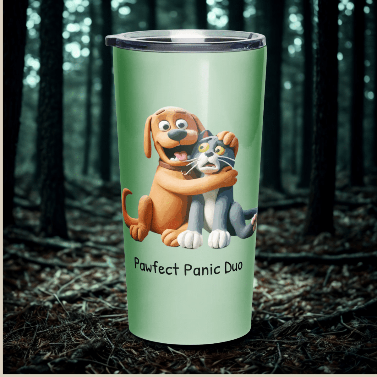 Pawfect Panic - "Stay Fearless. Stay Fabulous" - Signature Tumbler (Color: Deep Sea Green) - Tapered Tumbler - Speak Up 4 Paws