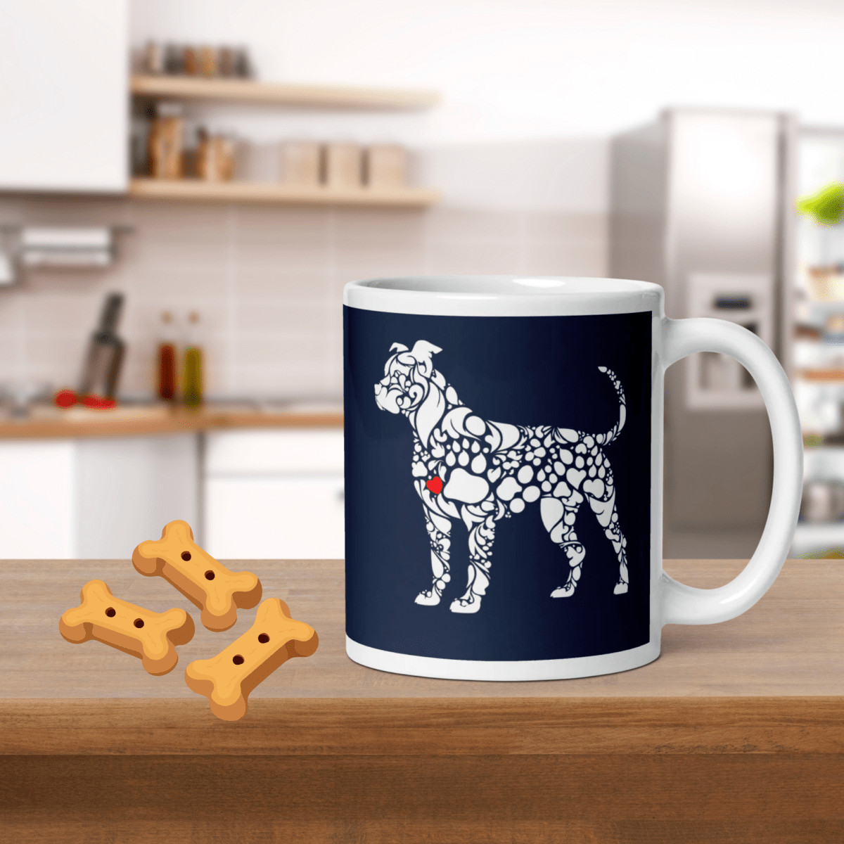 Paws of Loyalty - "Paws of Loyalty! Heart of Gold!" - Signature Mug (Color: Navy) - Coffee Mug - Speak Up 4 Paws