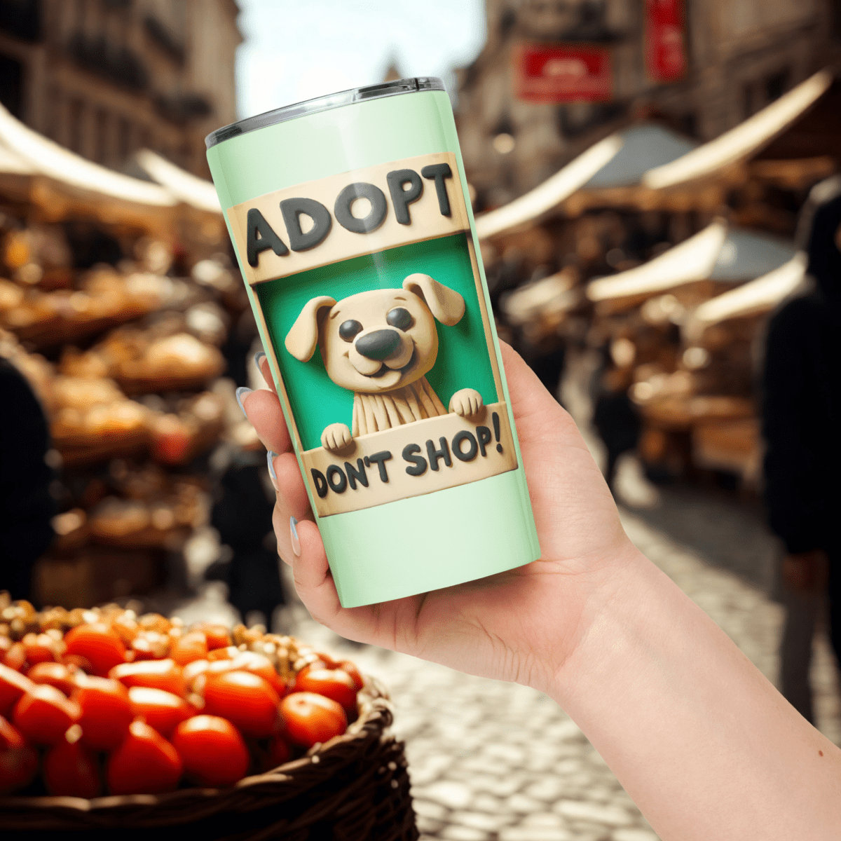 Spread the Joy - "Rescued Paws. Endless Joy." - Signature Tumbler (Color: Tara) - Tapered Tumbler - Speak Up 4 Paws