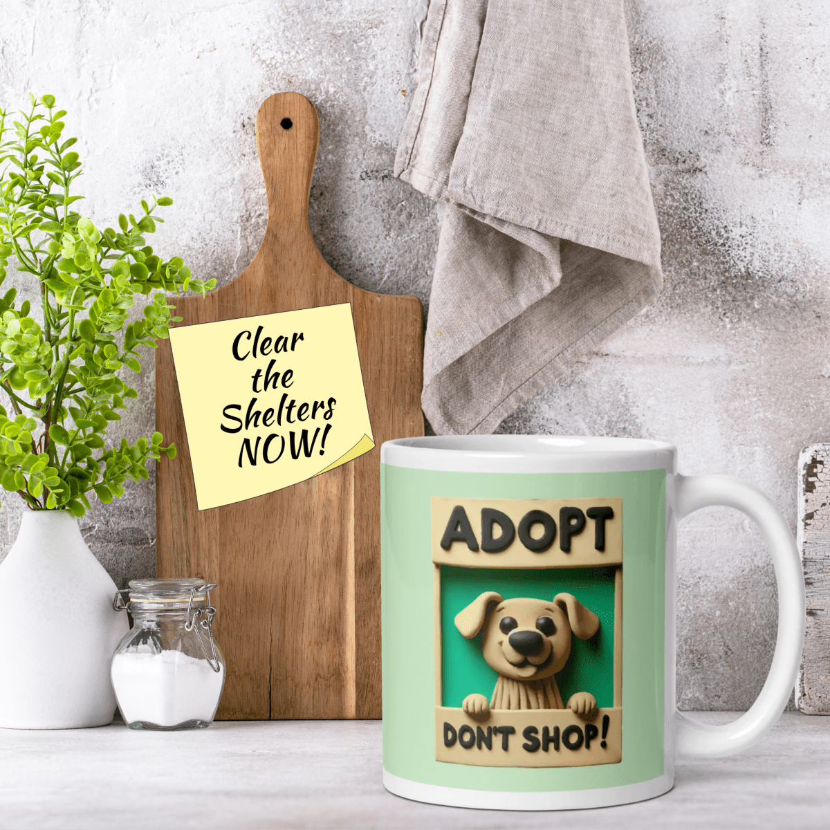 Spread the Joy "Life's Ruff Without Coffee and Rescued Paws!" - Signature Mug (Color: Tara) - Coffee Mug - Speak Up 4 Paws