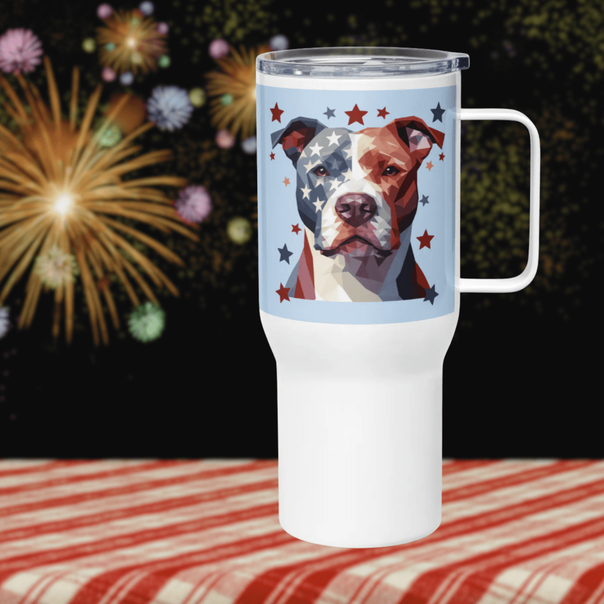 Star of Justice - "Star of Justice" - TrailMate Tumbler (Color: Pattens Blue) - Travel Mug - Speak Up 4 Paws
