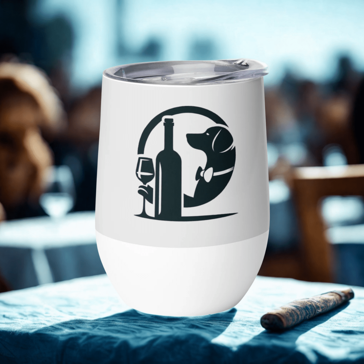 The Wine Butler - "Raise a glass with your best friend!" - Pawfect Vino Tumbler (Color: Whisper) - Wine Tumbler - Speak Up 4 Paws