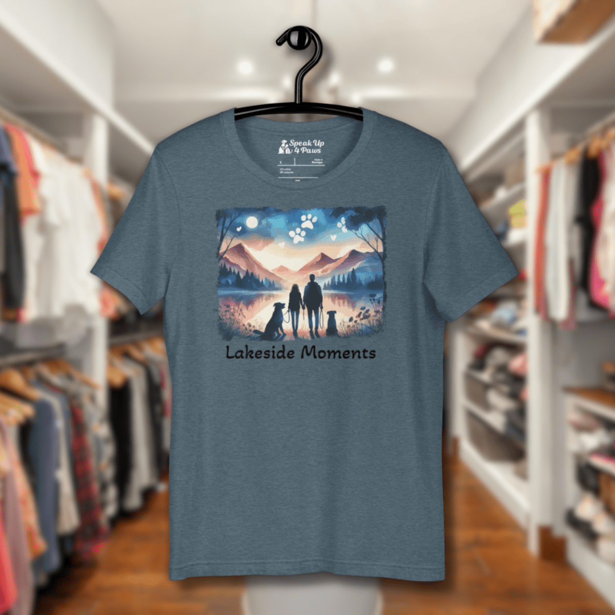 Lakeside Moments - Everyday Tee | COLORS: Heather Mauve, Heather Slate, Steel Blue, Pebble - Unisex Staple Tee - Speak Up 4 Paws