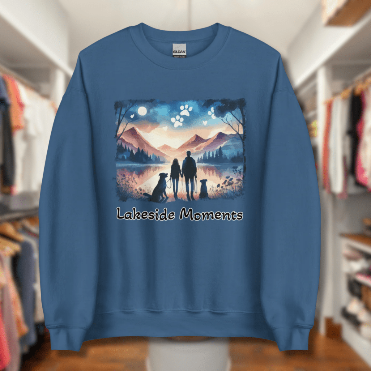 Lakeside Moments - Sweatshirt | COLORS: Charcoal, Indigo Blue, Light Blue, Light Pink - Preshrunk Sweatshirt - Speak Up 4 Paws