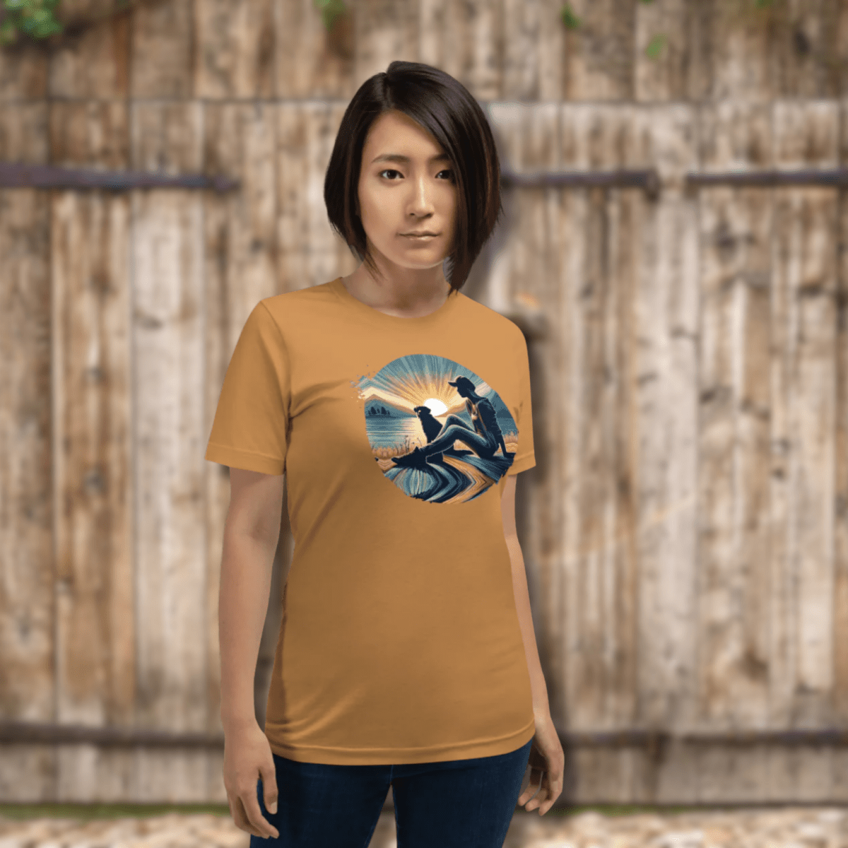Lakeside Serenity - Everyday Tee (COLORS: Heather Deep Teal, Heather Slate, Toast, Tan - Unisex Staple Tee - Speak Up 4 Paws