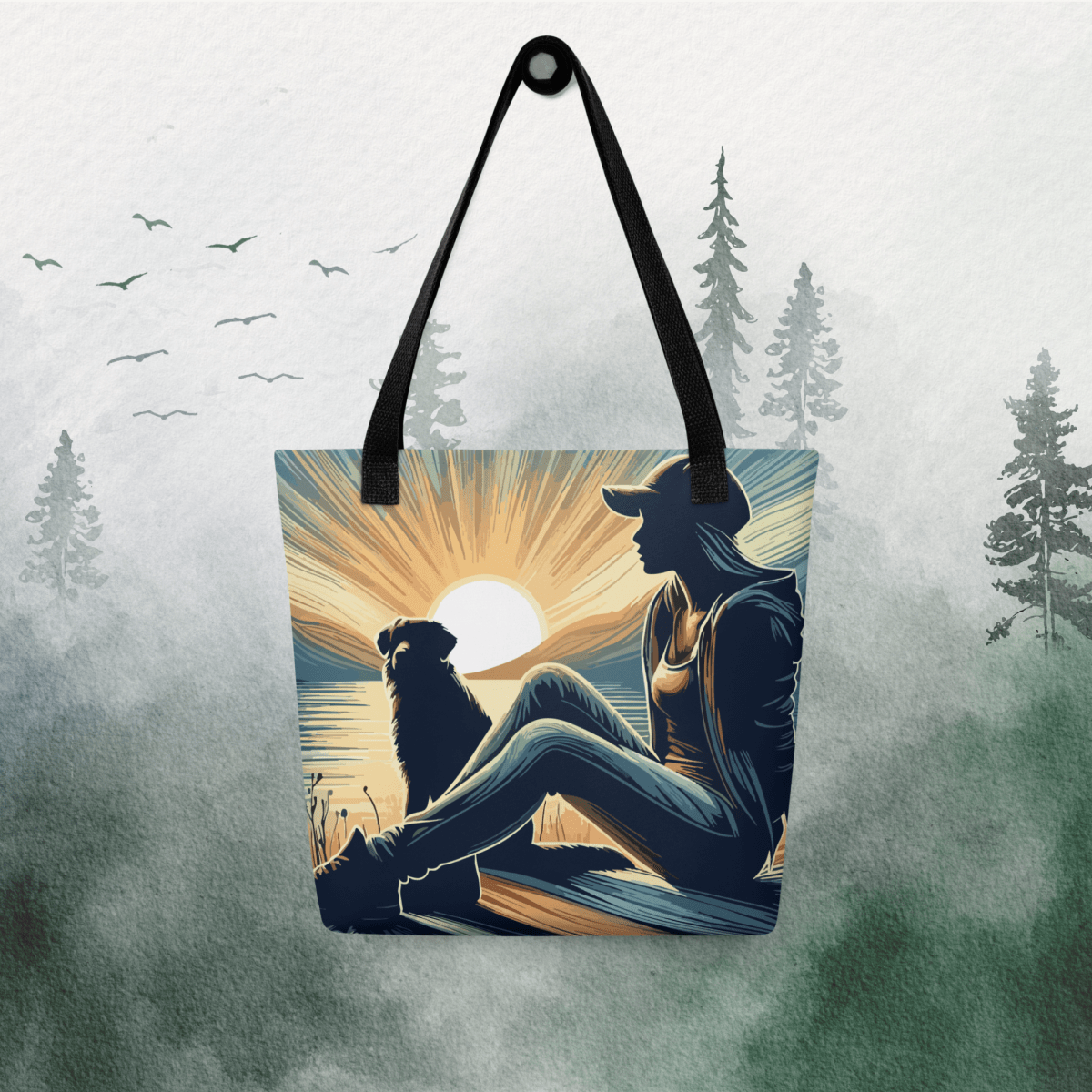 Lakeside Serenity Everyday Bag - AOP Tote Bag - Speak Up 4 Paws