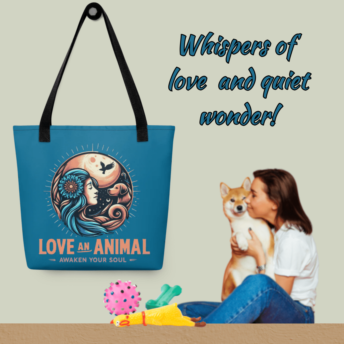 Lunar Serenade - Everyday Bag - AOP Tote Bag - Speak Up 4 Paws