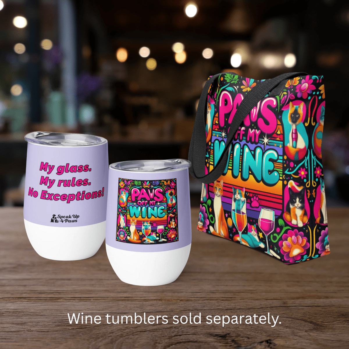 Neon Warning - Everyday Bag - AOP Tote Bag - Speak Up 4 Paws