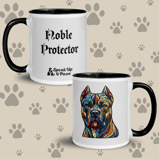 Noble Protector - "Noble Protector" - Vivid Mug (Color: Whisper | Black) - Coffee Mug - Inside Color - Speak Up 4 Paws