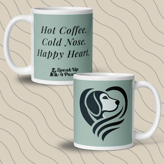 Heartfelt Beagle "Hot Coffee. Cold Nose. Happy Heart." - Signature Mug (Color: Opal) - Coffee Mug - Speak Up 4 Paws