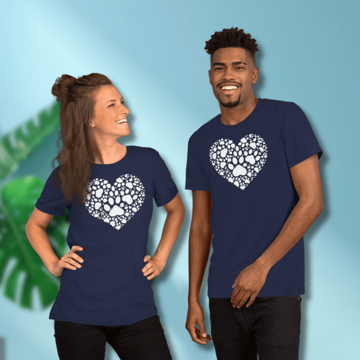 Heartfelt Paws - Everyday Tee | COLORS: Navy, Heather Slate, Heather Raspberry, Heather Deep Teal - Unisex Staple Tee - Speak Up 4 Paws