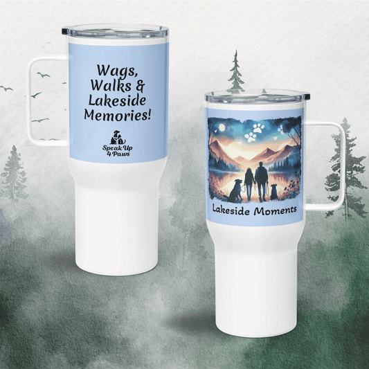 Lakeside Moments - "Wags, Walks & Lakeside Memories!" - TrailMate Tumbler (Color: Hawkes Blue) - Travel Mug - Speak Up 4 Paws
