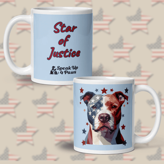 Star of Justice - "Star of Justice" - Signature Mug (Color: Pattens Blue) - Coffee Mug - Speak Up 4 Paws