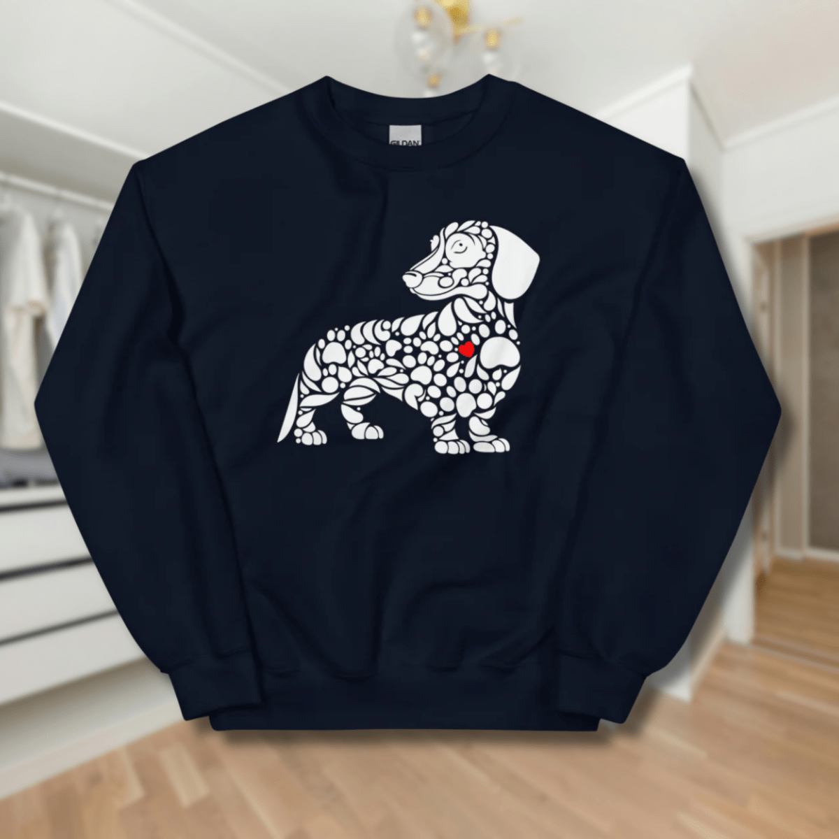 Pawfect Doxie - Sweatshirt | COLORS: Maroon, Navy, Forest Green, Charcoal - Preshrunk Sweatshirt - Speak Up 4 Paws