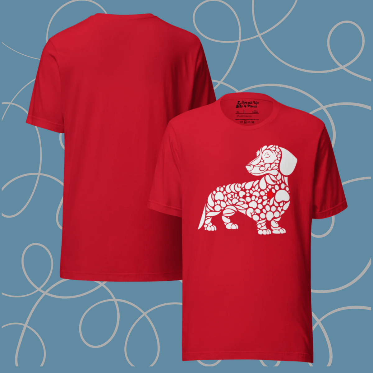 Pawfect Doxie - Everyday Plus Tee | COLORS: Navy, Black, Red, Dark Grey Heather - Unisex Staple Tee - Speak Up 4 Paws
