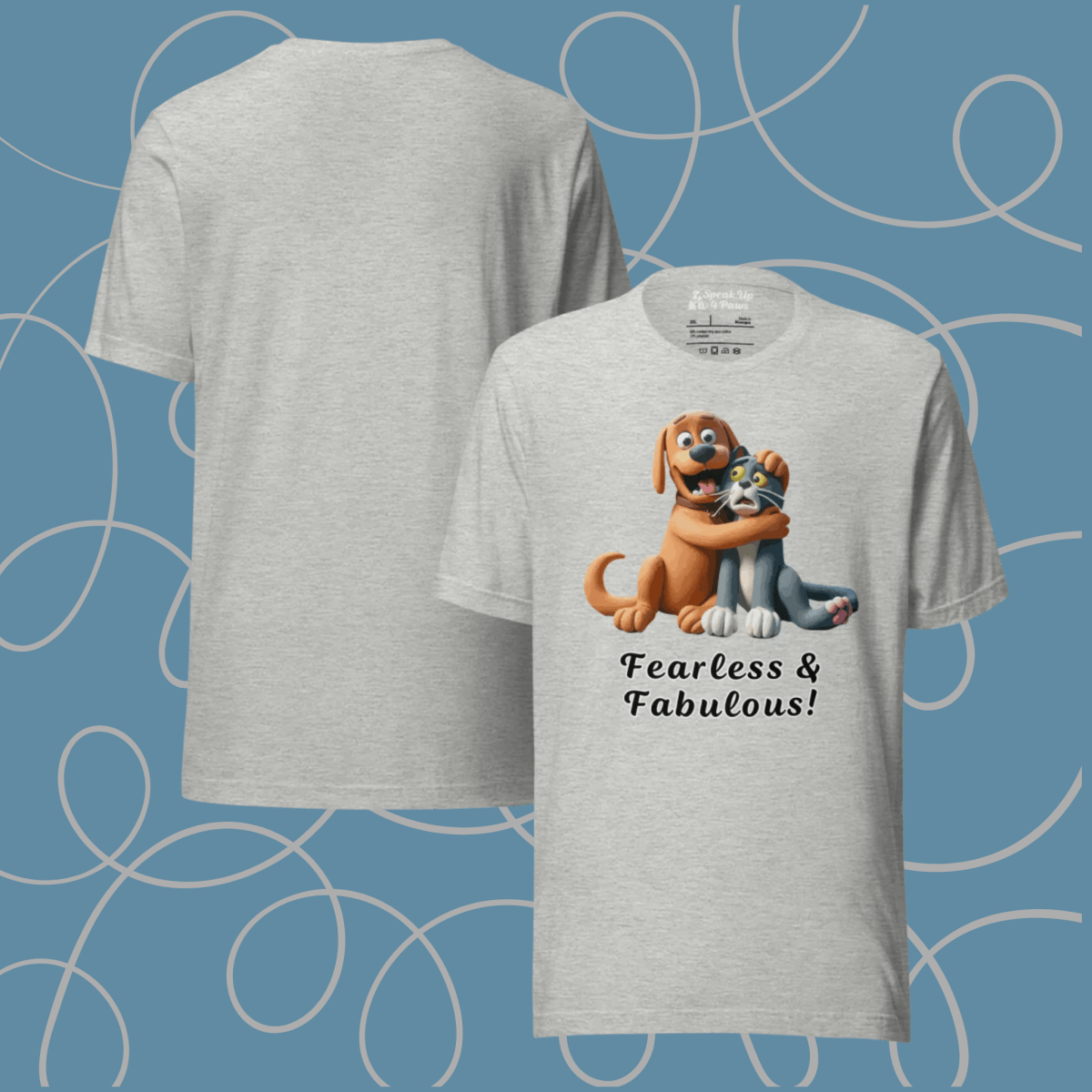 Pawfect Panic - Everyday Plus Tee - "Fearless & Fabulous" | COLORS: Tex, Athletic Heather, White - Unisex Staple Tee - Speak Up 4 Paws