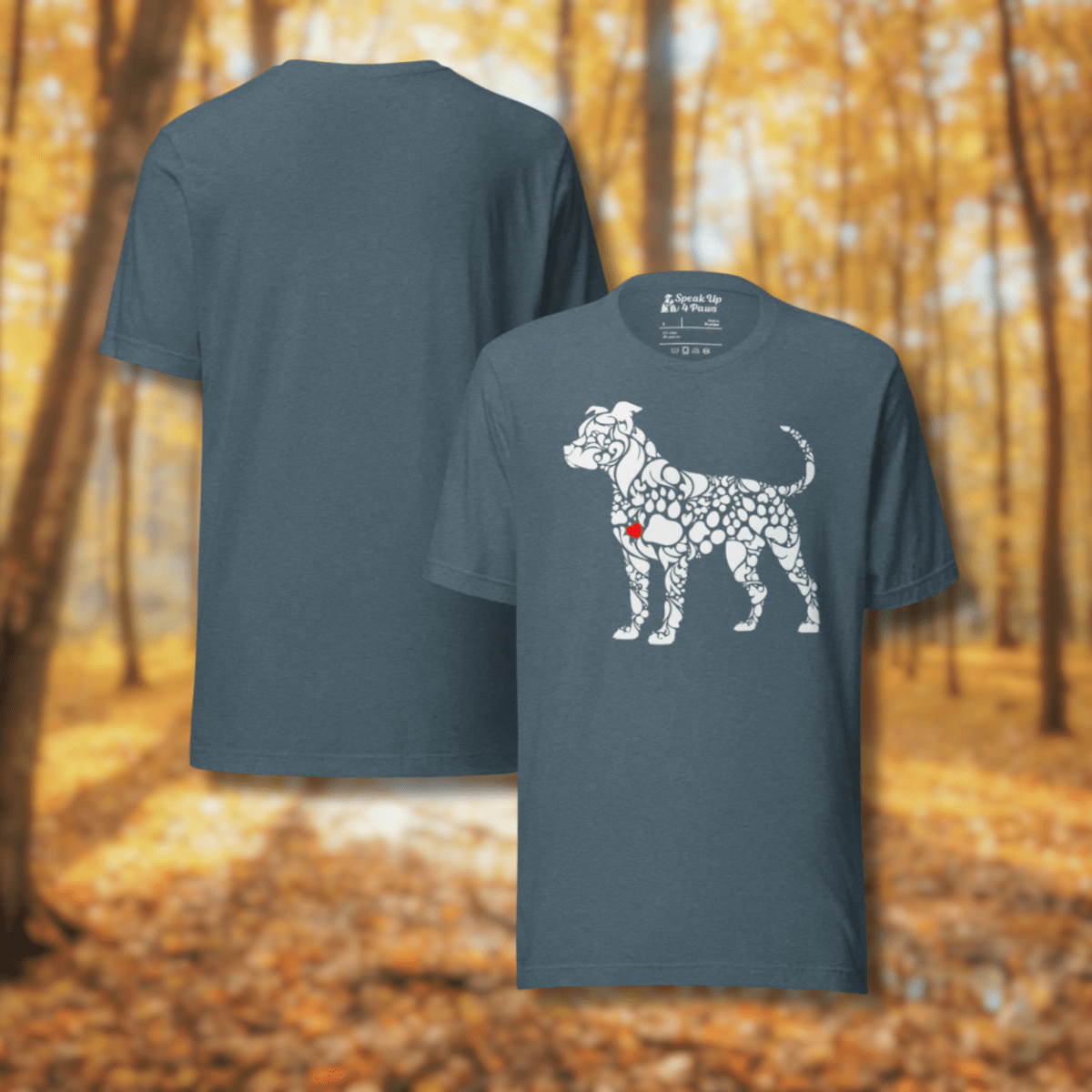 Paws of Loyalty Everyday Tee | COLORS: Navy, Heather Slate, Heather Raspberry, Heather Deep Teal - Unisex Staple Tee - Speak Up 4 Paws