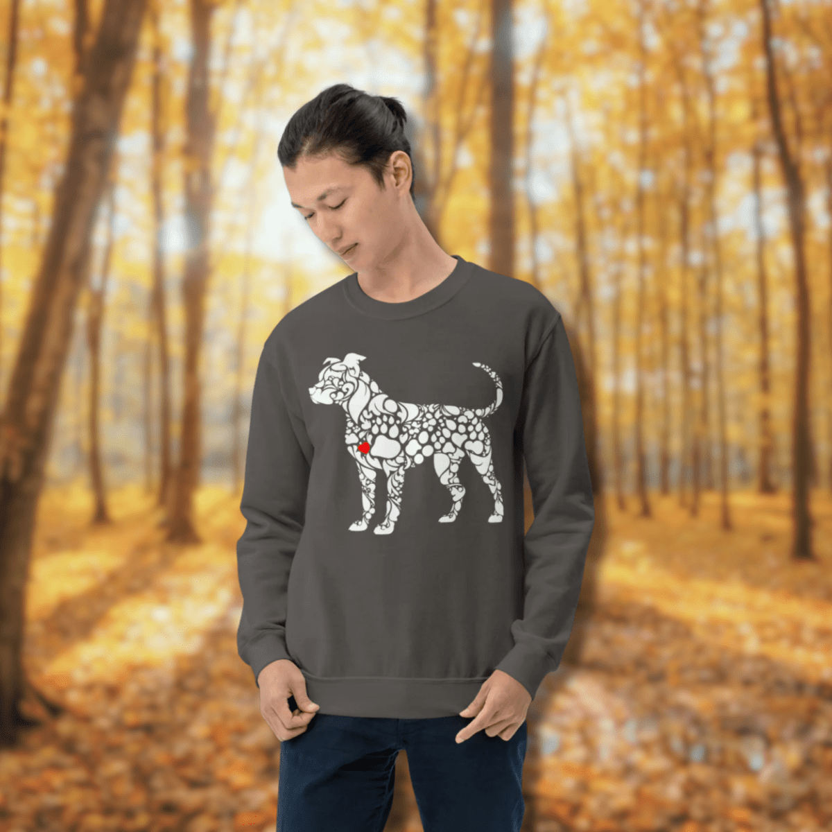 Paws of Loyalty - Sweatshirt | COLORS: Navy, Maroon, Forest Green, Charcoal - Preshrunk Sweatshirt - Speak Up 4 Paws