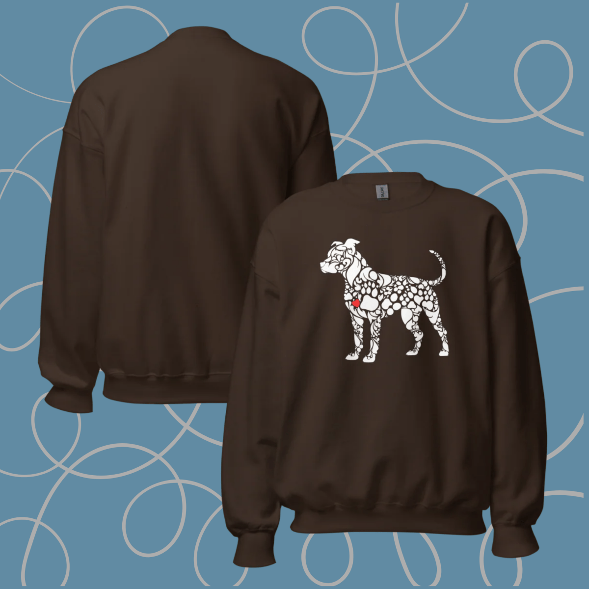 Paws of Loyalty - Oversized Sweatshirt | COLORS: Forest Green, Navy, Dark Chocolate, Charcoal - Preshrunk Sweatshirt - Speak Up 4 Paws