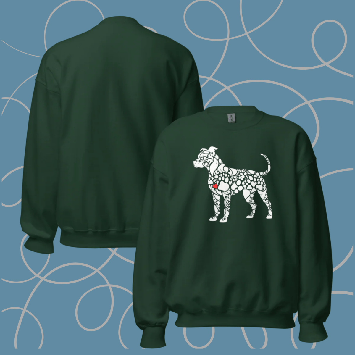 Paws of Loyalty - Oversized Sweatshirt | COLORS: Forest Green, Navy, Dark Chocolate, Charcoal - Preshrunk Sweatshirt - Speak Up 4 Paws