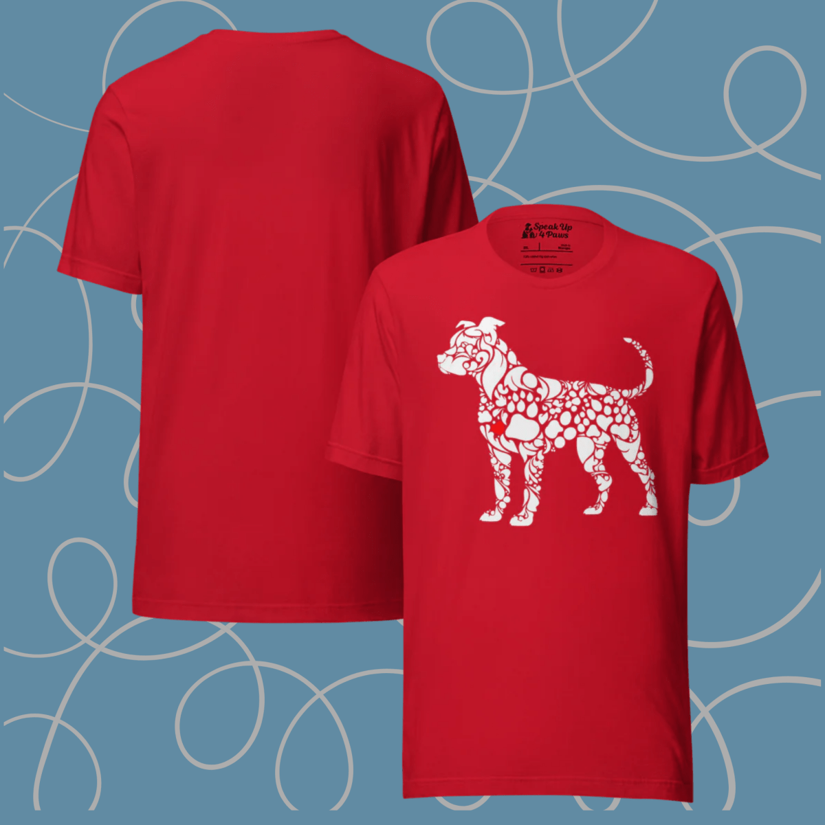 Paws of Loyalty - Everyday Plus Tee | COLORS: Dark Grey Heather, Navy, Black, Red - Unisex Staple Tee - Speak Up 4 Paws