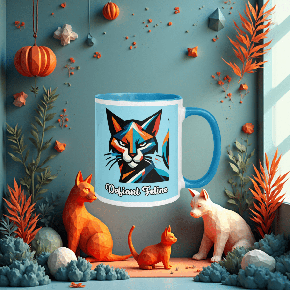 "Warning! Claws Out Before Coffee!" - Signature Mug | 11 oz. - Coffee Mug - Inside Color - Speak Up 4 Paws