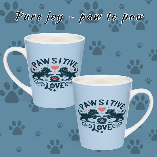 Puppy Play - Latte Mug (Pawsitive Love) - Latte Mug - Speak Up 4 Paws