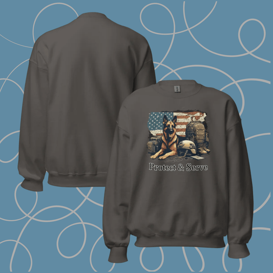 Sentinel of Valor - Oversized Sweatshirt | COLORS: Charcoal, Graphite Heather, Sport Grey, Ash - Preshrunk Sweatshirt - Speak Up 4 Paws