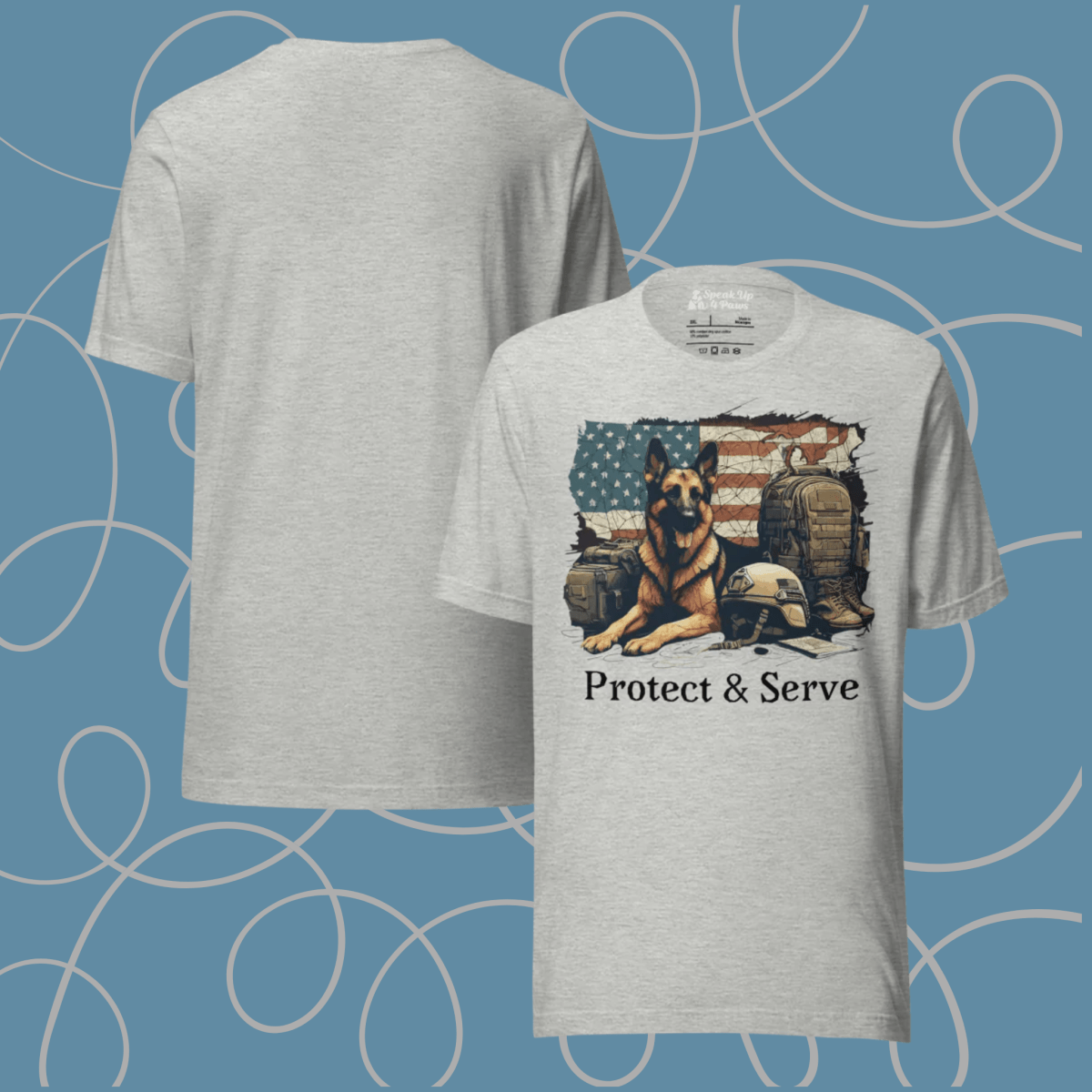 Sentinel of Valor - Everyday Plus Tee | COLORS: White, Athletic Heather, Red - Unisex Staple Tee - Speak Up 4 Paws