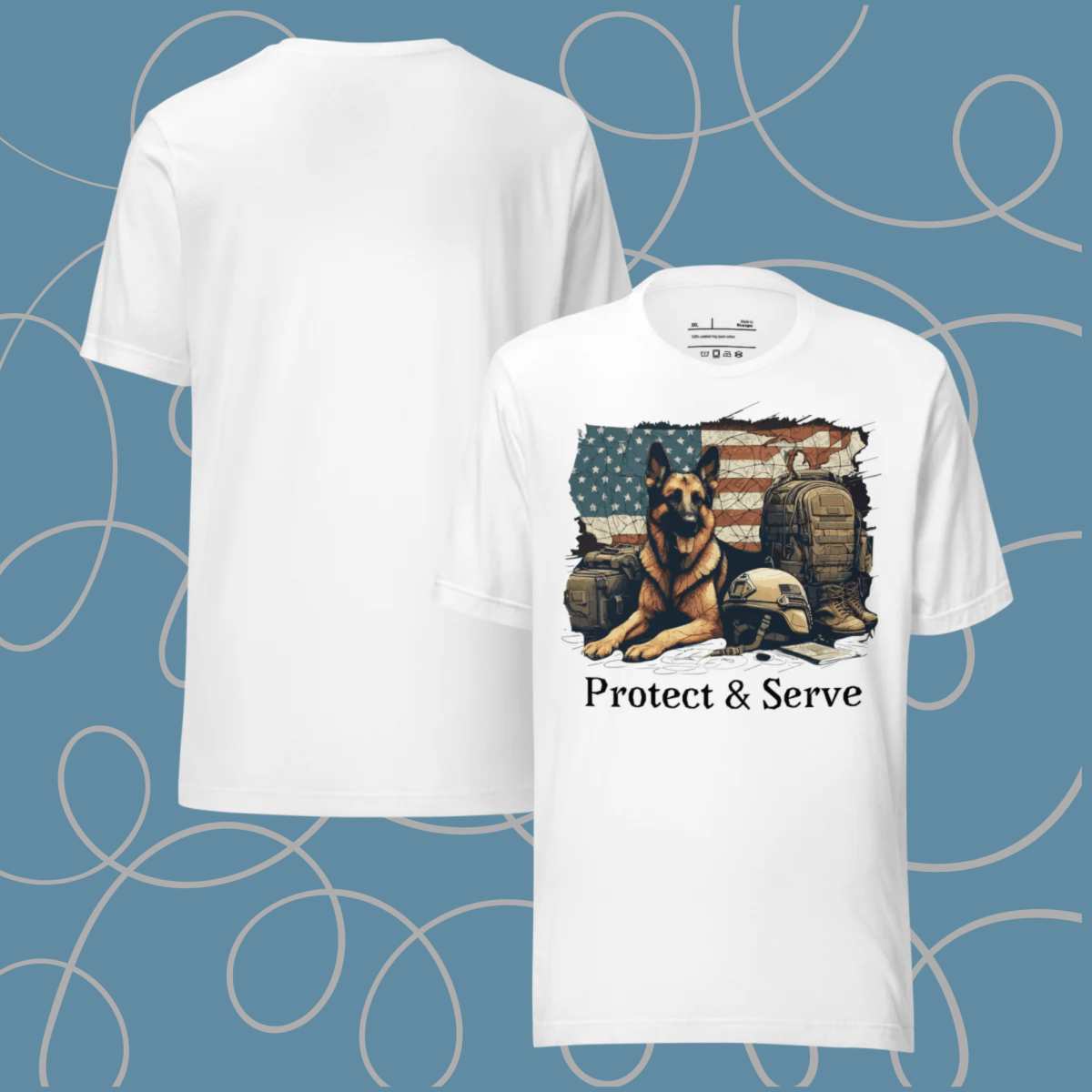 Sentinel of Valor - Everyday Plus Tee | COLORS: White, Athletic Heather, Red - Unisex Staple Tee - Speak Up 4 Paws