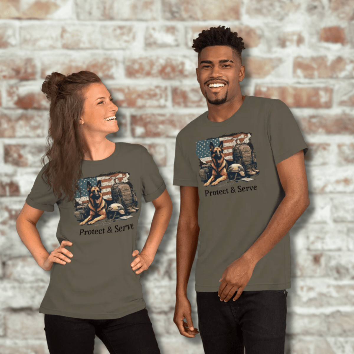 Sentinel of Valor - Everyday Tee | COLORS: Army, Heather Slate, Steel Blue, Pebble - Unisex Staple Tee - Speak Up 4 Paws