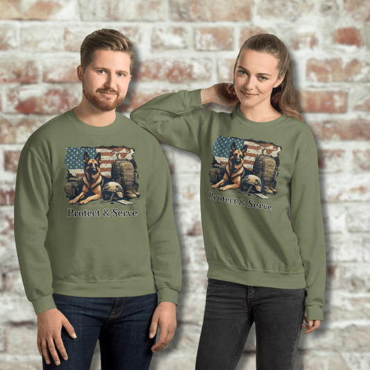 Sentinel of Valor - Sweatshirt | COLORS: Military Green, Charcoal, Indigo Blue, Sand