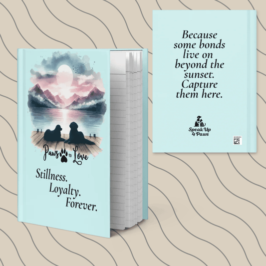 Sunset Buddies - Pawsitive Vibes Keepsake Journal (Color: Light Cyan) - Journal - Speak Up 4 Paws