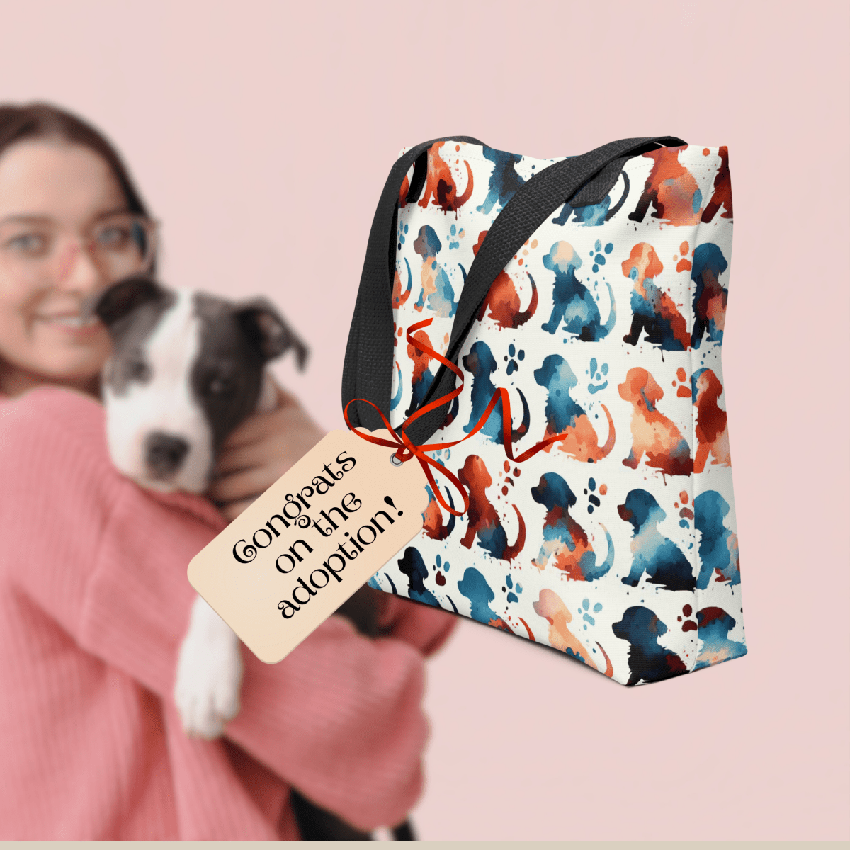 Watercolor Pups Everyday Bag - AOP Tote Bag - Speak Up 4 Paws