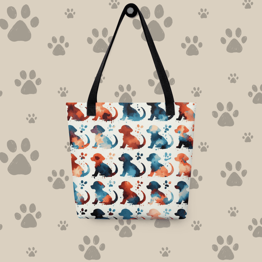 Watercolor Pups Everyday Bag - AOP Tote Bag - Speak Up 4 Paws