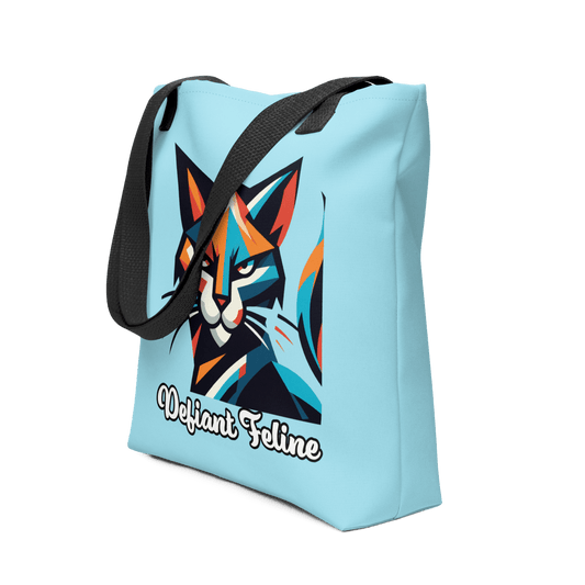Defiant Feline - Everyday Bag - AOP Tote Bag - Speak Up 4 Paws