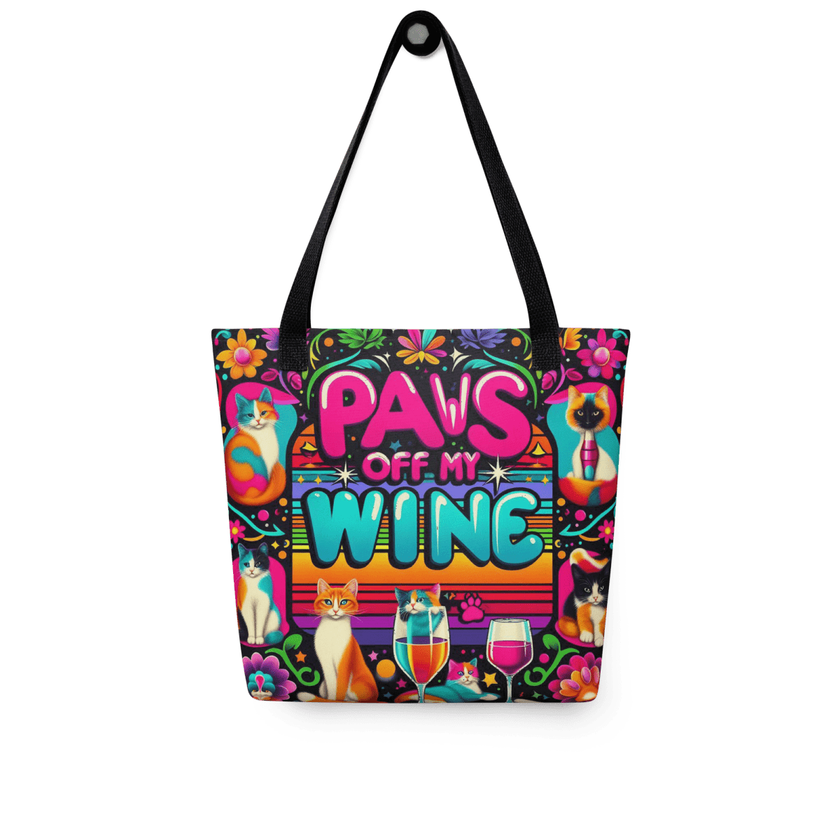 Neon Warning - Everyday Bag - AOP Tote Bag - Speak Up 4 Paws